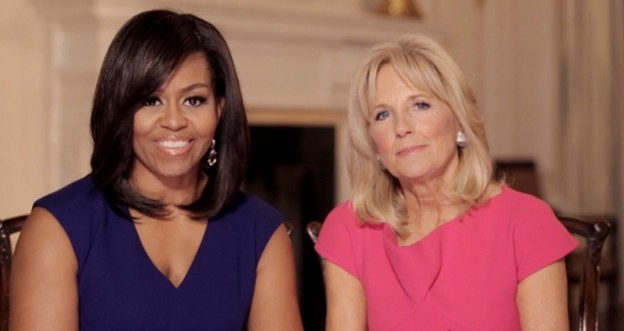 Michelle Obama and Dr. Jill Biden (Credit: whitehouse.gov)
