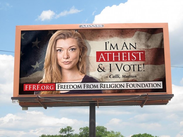 freedom from religion billboard Wisconsin voting