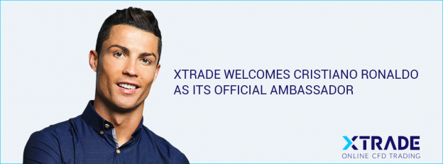 Cristiano Ronaldo Xtrade announcement banner photo