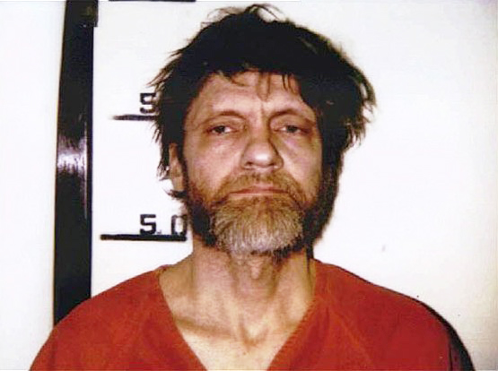 FBI booking photo of Ted Kaczynski, aka The Unabomber