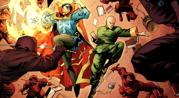 Strange and Wong battling in Marvel Comics