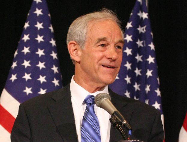 Ron Paul at the 2007 National Right to Life Convention, held at Crown Center Hyatt Regency in Kansas City, MO; June 15, 2007 photo/ R Deyoung via Wikicommons