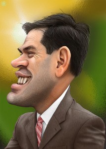 Marco Rubio caricature cartoon