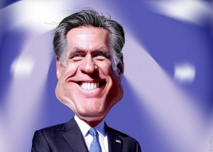 Mitt Romney caricature cartoon