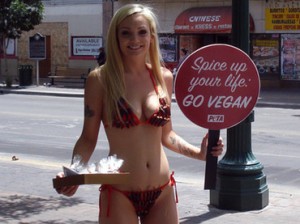Peta XXX image woman vegan animal rights