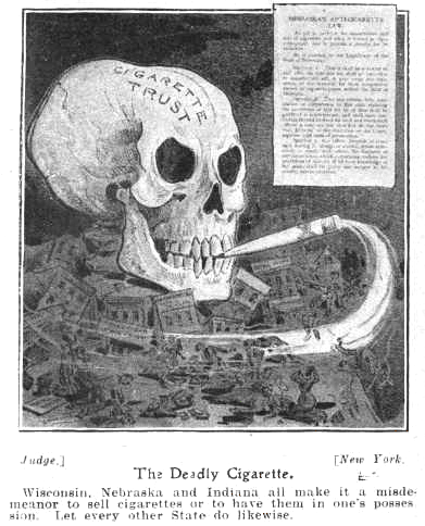 Anti-Smoking ad date 1905, public domain