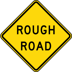 Rough Road Sign public domain