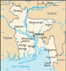 Bangladesh map/CIA