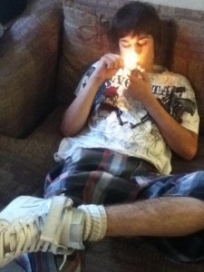 Jared Cano posted photos of himself smoking pot photo/Facebook
