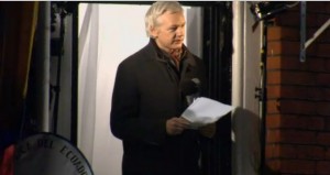 Julian Assange, Wikileaks founder, announcing more documents will be released in 2013  photo screenshot of video