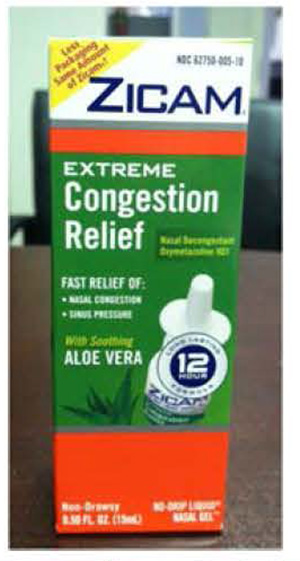 Zicam® Extreme Congestion Relief nasal gelImage/FDA