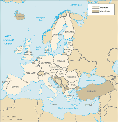 European Union Map Image/CIA
