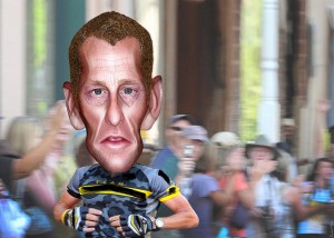 Lance Armstrong, a leader in the global warming crisis? photo donkeyhotey donkeyhotey.wordpress.com