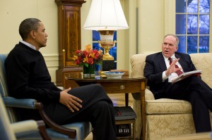 President Barack Obama meets with John Brennan, Assistant to the President for Counterterrorism and Homeland Security, in the Oval Office, Jan. 4, 2010. Official White House photo by Pete Souza