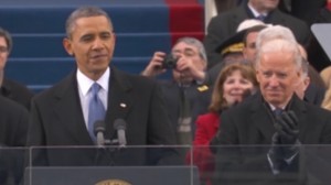 President Obama delivering second auguration speech