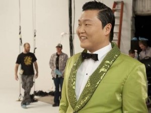 Psy filming Wonderful Pistachios Super Bowl ad