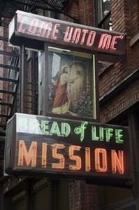 Seattle Bread of Life Mission sign