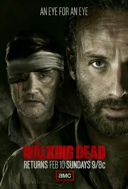 The Walking Dead season 3 winter return teaser poster Rick vs Governor