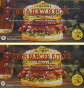 Meat Shoppe Big & Juicy Burger Image/CFIA