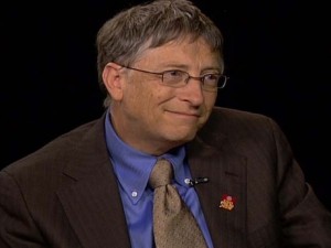 screenshot video interview between Bill Gates and Charles Rose