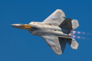 F-22 are now being placed on the Korean border by the US to deter the North from attacking.  photo by Rob Shenk