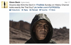 Satan image the Bible History Channel President Obama