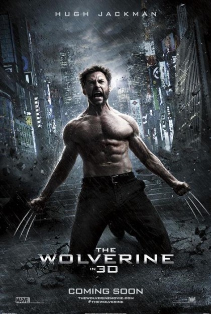 The Wolverine Hugh Jackman Tokyo skyline poster