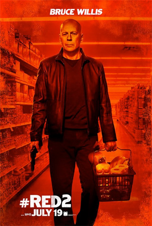 Bruce Willis Red 2 character poster