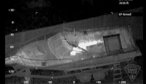 Dzhokhar Tsarnaev's hiding place in a boat. Photo Mass police