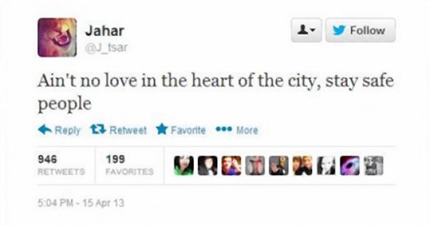 Dzhokhar Tsarnaev twitter Jay Z lyrics