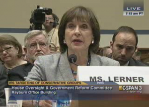 Lois Lerner testifying before Congress