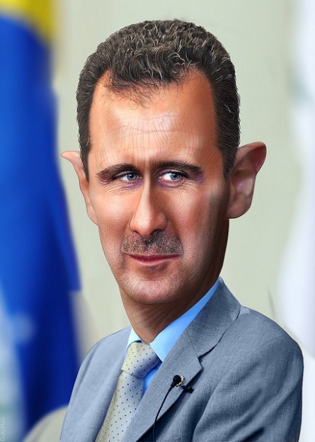 Syria's Bashar al-Assad  photo donkeyhotey donkeyhotey.wordpress.com