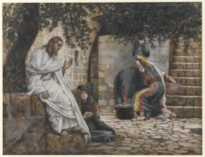 Mary Magdalene at the Feet of Jesus painting by James Tissot