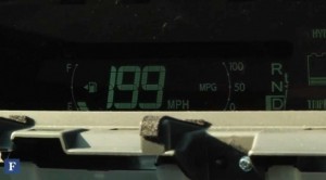 screenshot speedometer 199 miles per high during hack