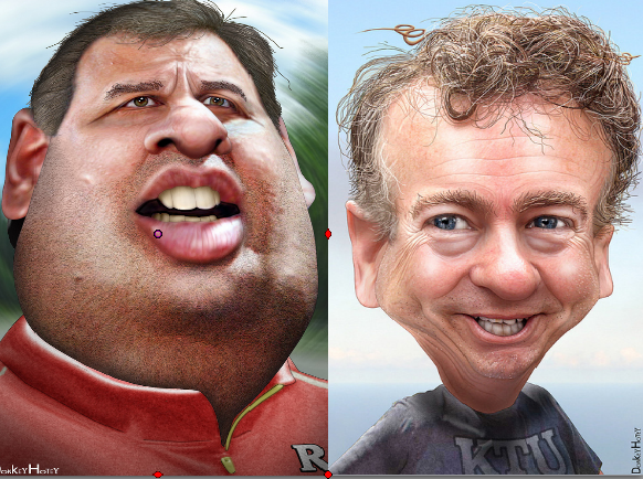 Chris Christie and Rand Paul donkeyhotey