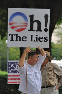 Obamacare protester lies