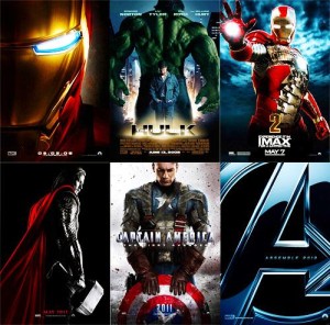 Marvel movies phase one posters