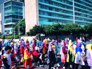 ‘Colorful Hijab Fun Walk’ was past of Muslimah World  photo from Facebook