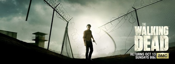 the-walking-dead season 4 banner Rick at prison gate