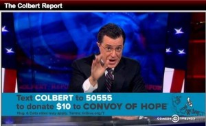 Stephen Colbert Convoy of Hope Philippines Colbert Bump photo
