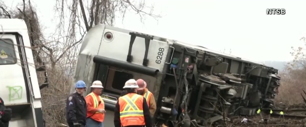photo: screenshot CNN coverage Bronx train derailment