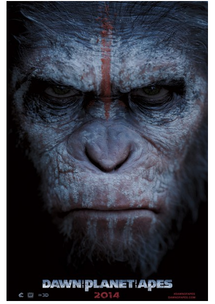 Dawn of the Planet of the Apes poster up close