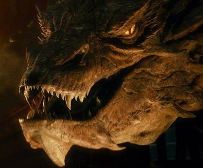 The Hobbit desolation of Smaug dragon photo close up