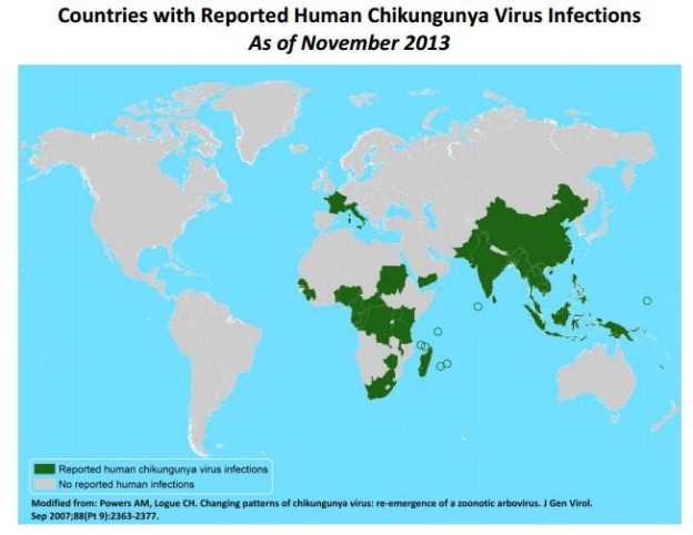 Chikungunya map Image/CDC