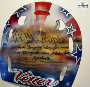 Jessie Vetter Olympic hockey mask We the People