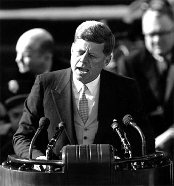 "And so, my fellow Americans: ask not what your country can do for you--ask what you can do for your country." - John F. Kennedy January 20, 1961