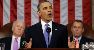 Obama declares war on ISIS   photo/ screenshot from 2014 State of the Union address