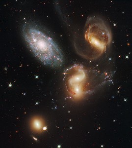 Stephan's Quintet  photo NASA, ESA, and the Hubble SM4 ERO Team