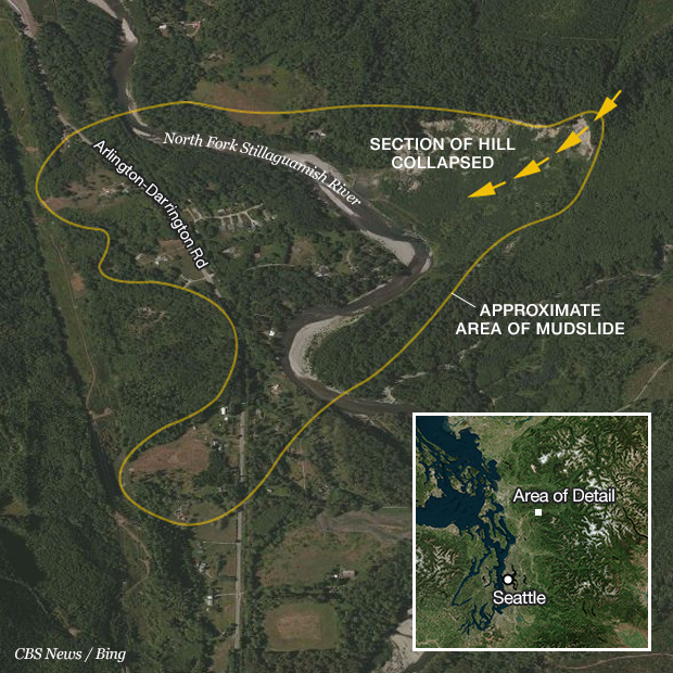 Washington State mudslide-locator-map