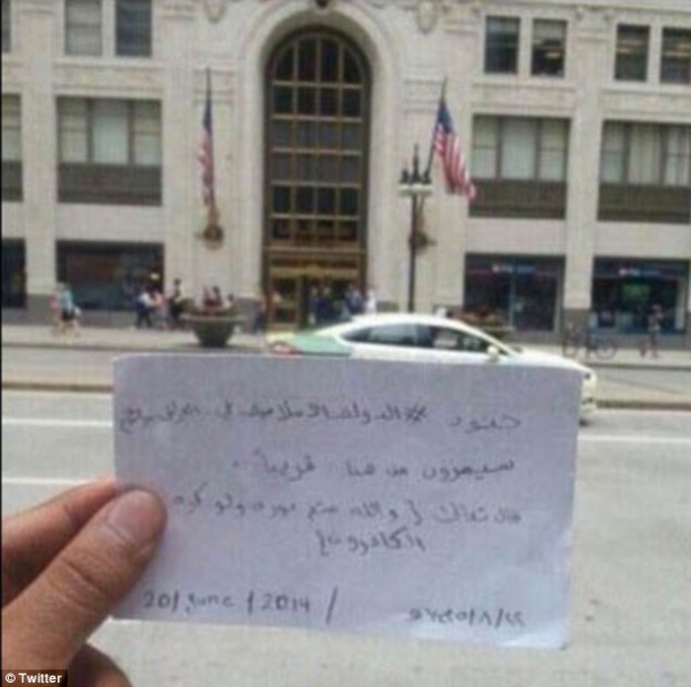 Islamic State supporter in Chicago photo Twitter